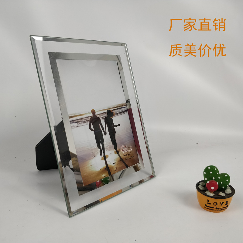 Factory Direct Sales Creative Crystal Glass Photo Frame Various Sizes Can Be Customized Wholesale Travel Commemorative Photo Frame