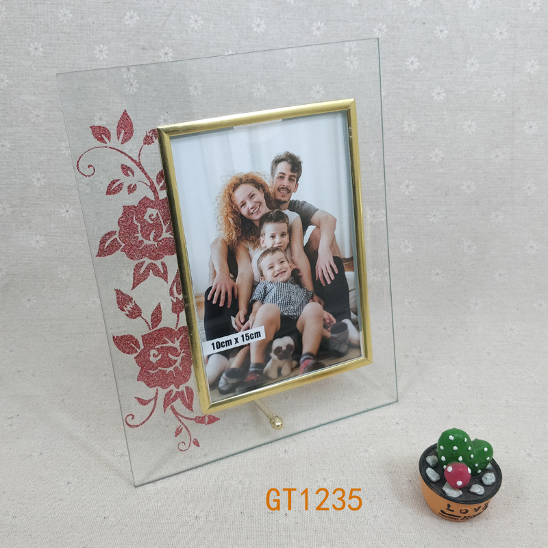 Factory Direct Sales Creative Crystal Glass Photo Frame Various Sizes Can Be Customized Wholesale Travel Commemorative Photo Frame
