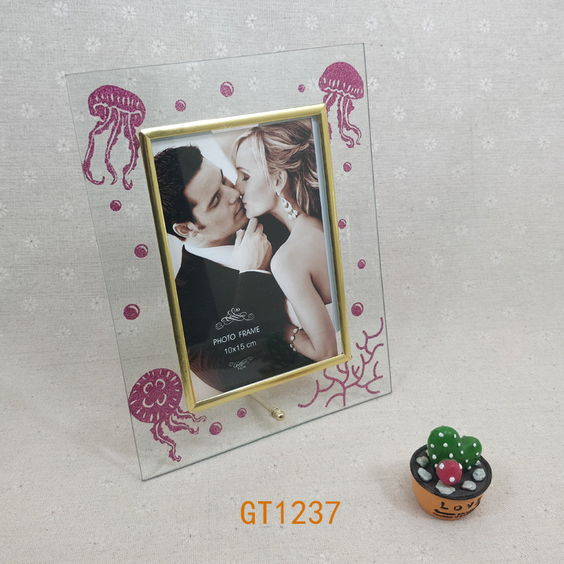 Factory Direct Sales Creative Crystal Glass Photo Frame Various Sizes Can Be Customized Wholesale Travel Commemorative Photo Frame