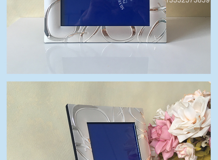 Metal photo frame Silver Photo Frame high-end gift wedding photo frame Metal photo frame Silver Photo Frame high-end gift wedding photo frame
