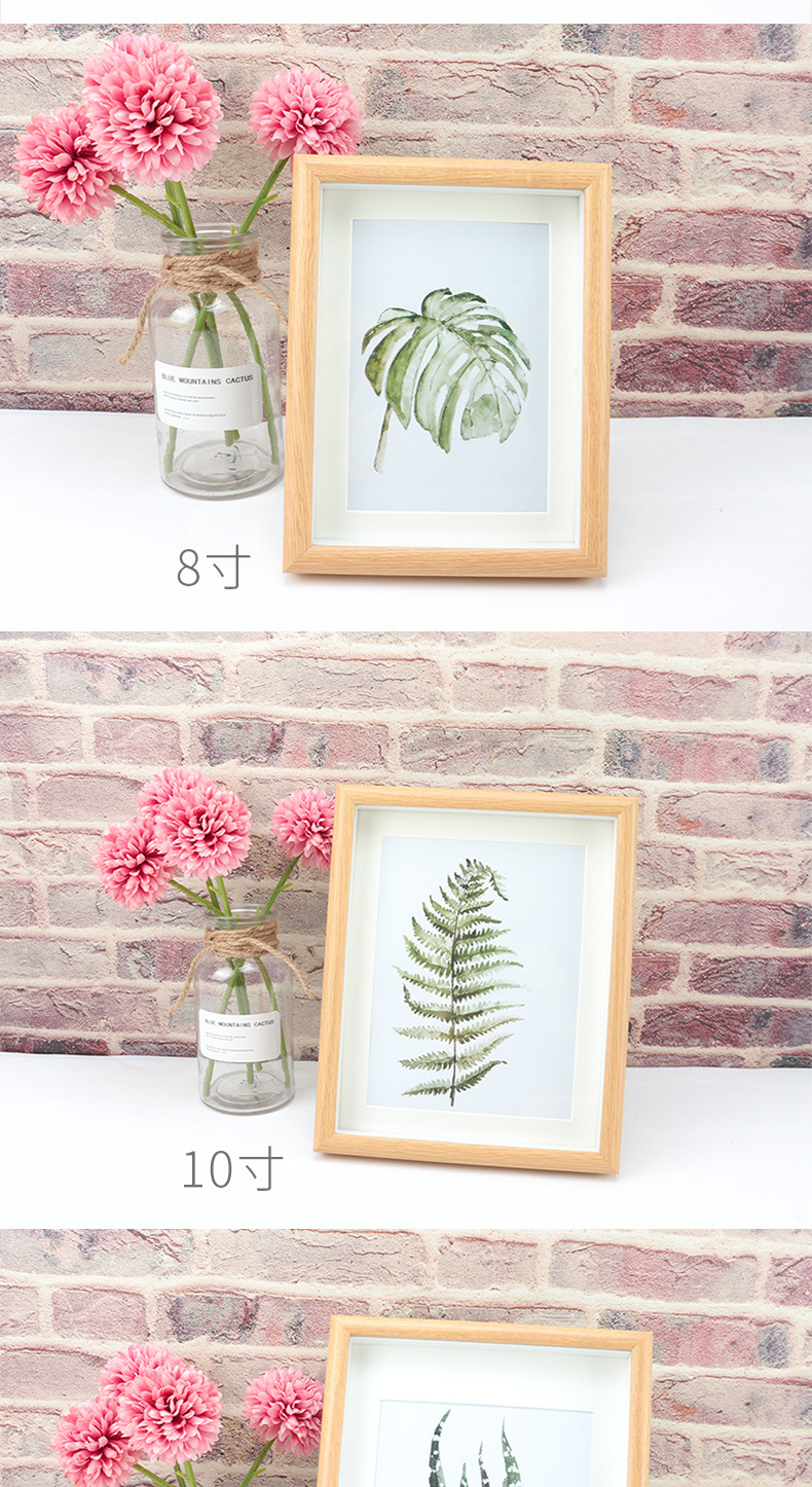 Wooden Three-Dimensional Hollow Creative Photo Frame Table Decoration Wholesale 6 7 8 10 16-Inch A4 Nordic Wall-Mounted Square Picture Frame