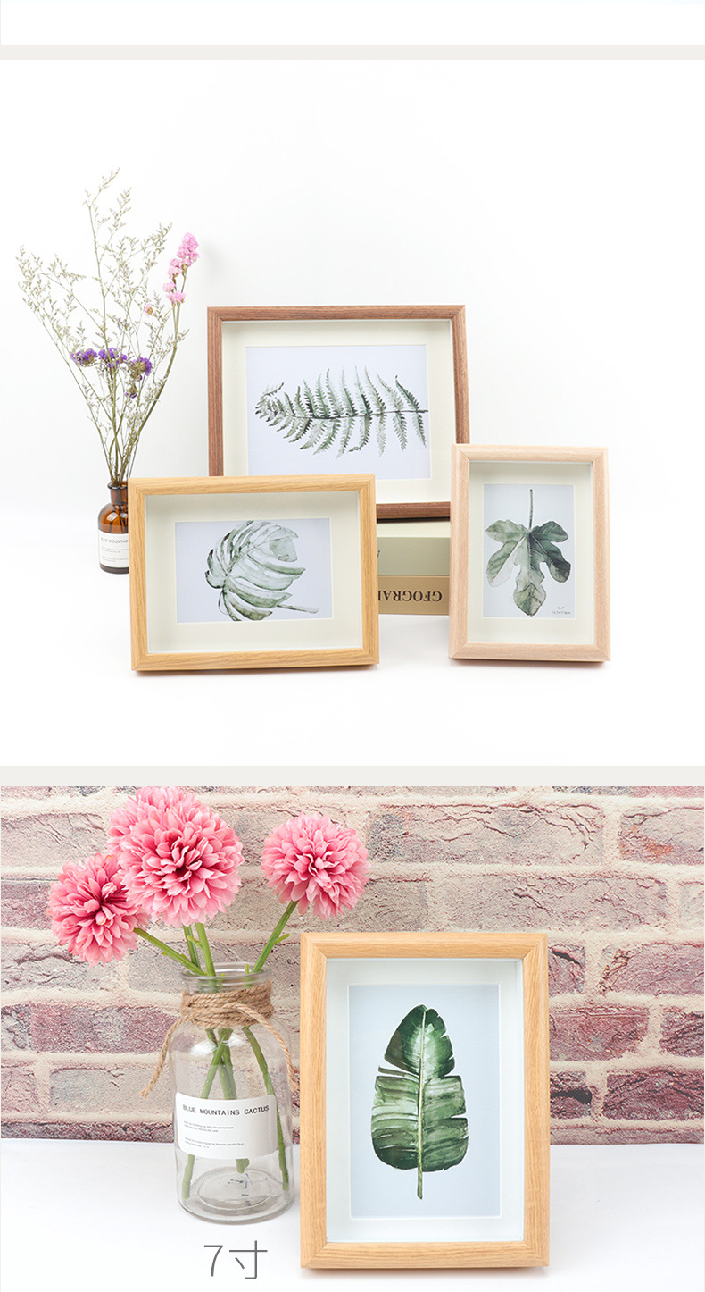 Wooden Three-Dimensional Hollow Creative Photo Frame Table Decoration Wholesale 6 7 8 10 16-Inch A4 Nordic Wall-Mounted Square Picture Frame