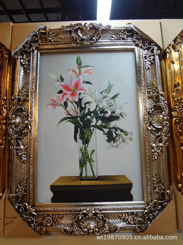 Yiwu Factory Direct Sales Resin Photo Frame Wholesale | European Style Hotel Mural | KTV Engineering Oil Painting | Yi Yi Yi Handcrafted Painting