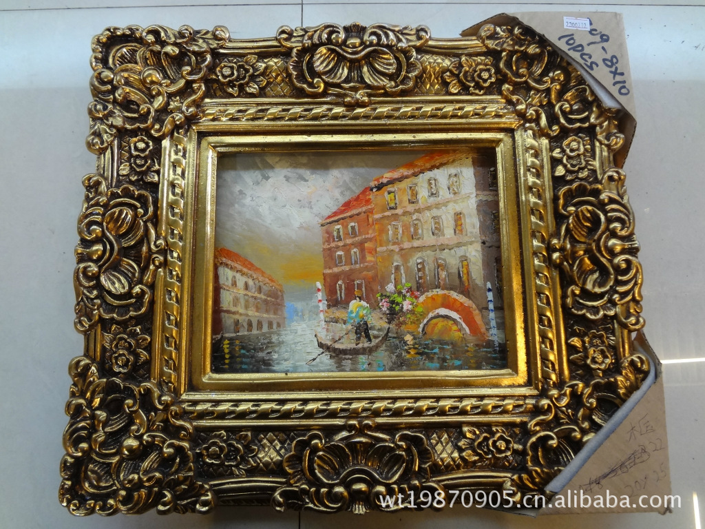 Yiwu Factory Direct Sales Resin Photo Frame Wholesale | European Style Hotel Mural | KTV Engineering Oil Painting | Yi Yi Yi Handcrafted Painting