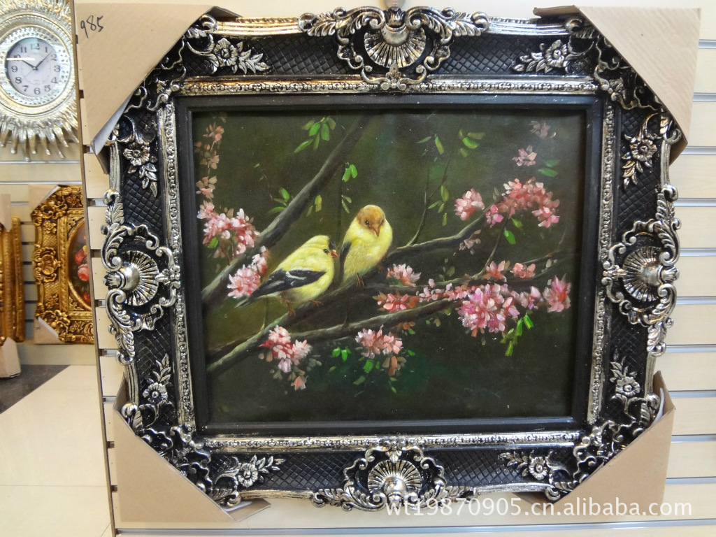 Yiwu Factory Direct Sales Resin Photo Frame Wholesale | European Style Hotel Mural | KTV Engineering Oil Painting | Yi Yi Yi Handcrafted Painting