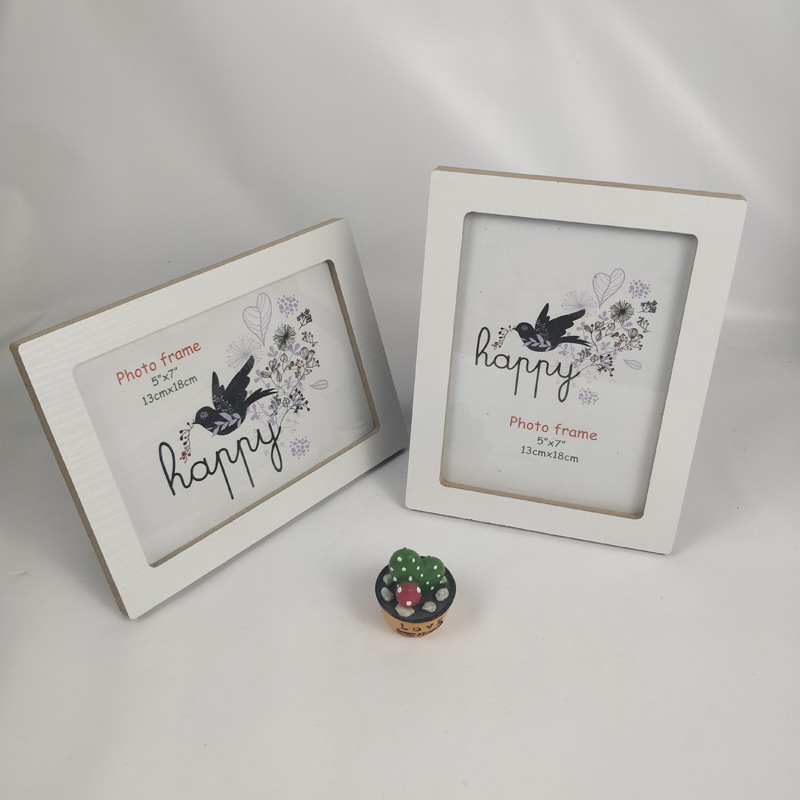Creative Wooden Photo Frame Decoration Table Customization 5.6.7.8 Inch European Wooden Photo Frame Factory Direct Sales