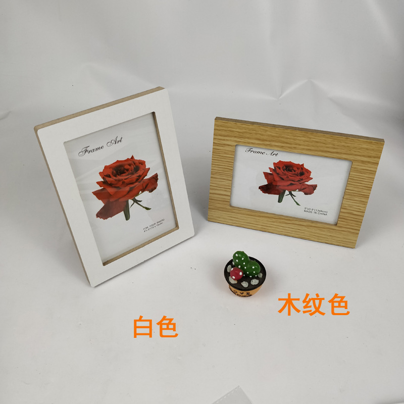 Creative Wooden Photo Frame Decoration Table Customization 5.6.7.8 Inch European Wooden Photo Frame Factory Direct Sales