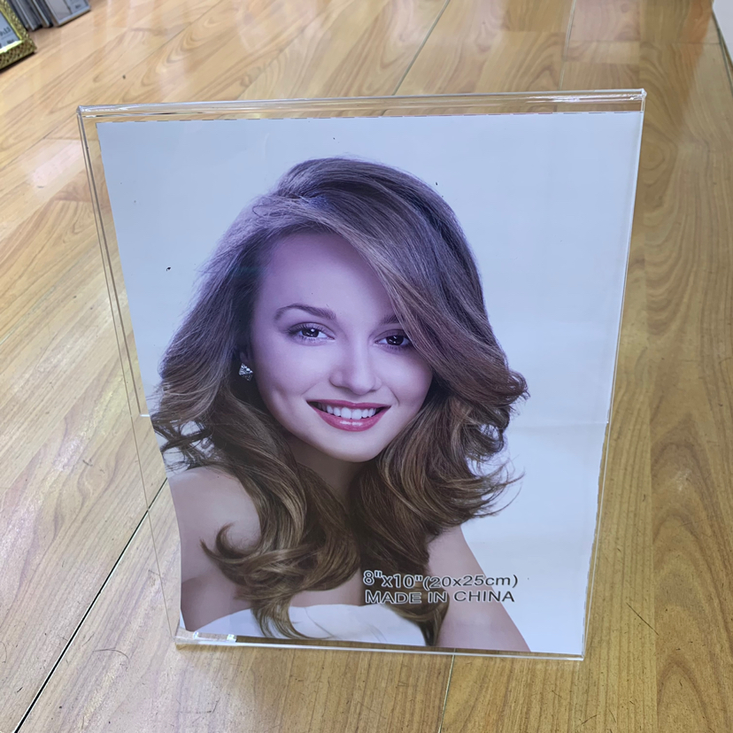 Clamp Photo Frame Plastic Glass Density Plate Table Decoration Customized Various Sizes