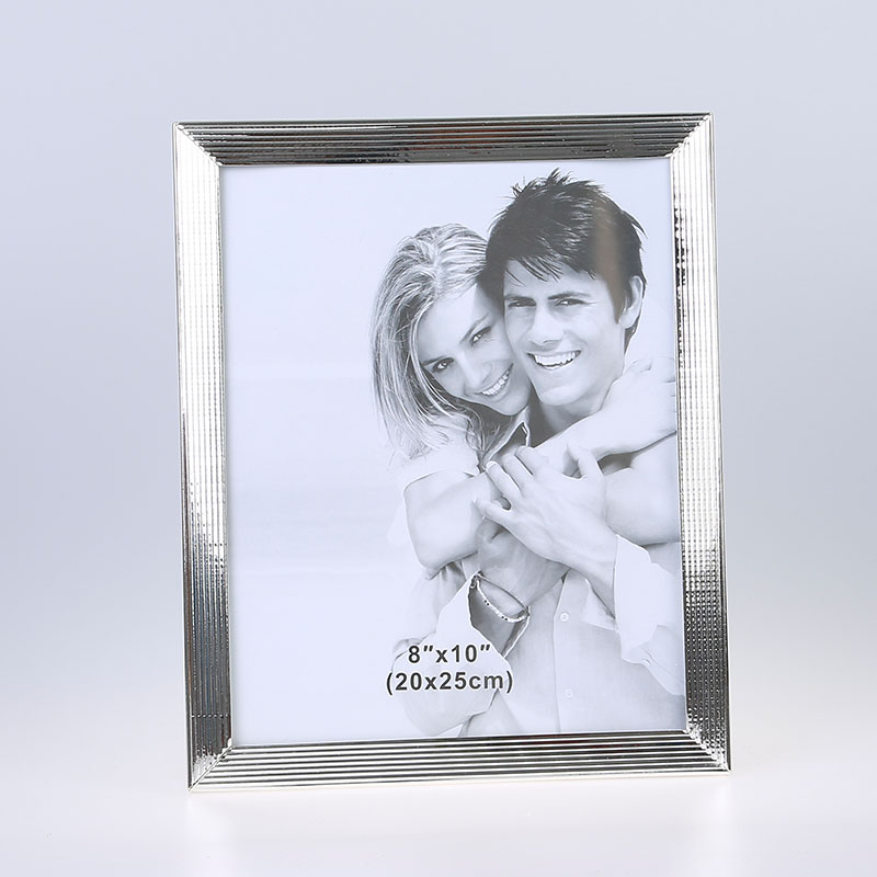 Stainless Steel Hammer Printing Glass Creative Decoration Gift Living Room Bedroom Photo Crafts Metal Photo Frame