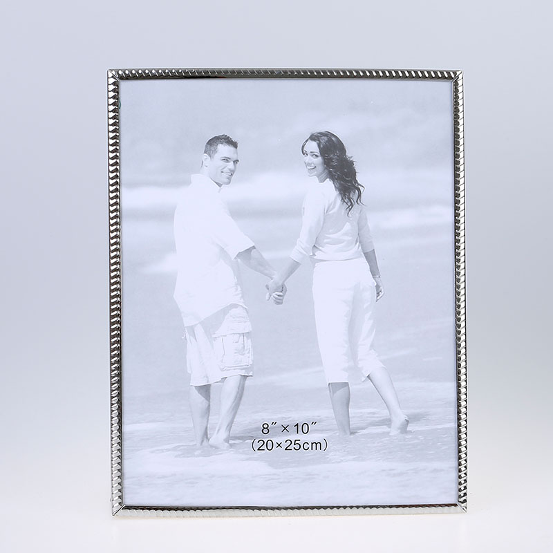 Stainless Steel Hammer Printing Glass Creative Decoration Gift Living Room Bedroom Photo Crafts Metal Photo Frame