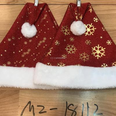 Christmas Dress up Christmas Hat High Quality Short Plush Children Adult Santa Claus Holiday Gift Factory Direct Sales